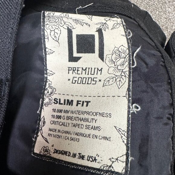 L1 Premium Goods Mens All Black Snowboard Ski Pants Slim Fit Size Small - Picture 3 of 6